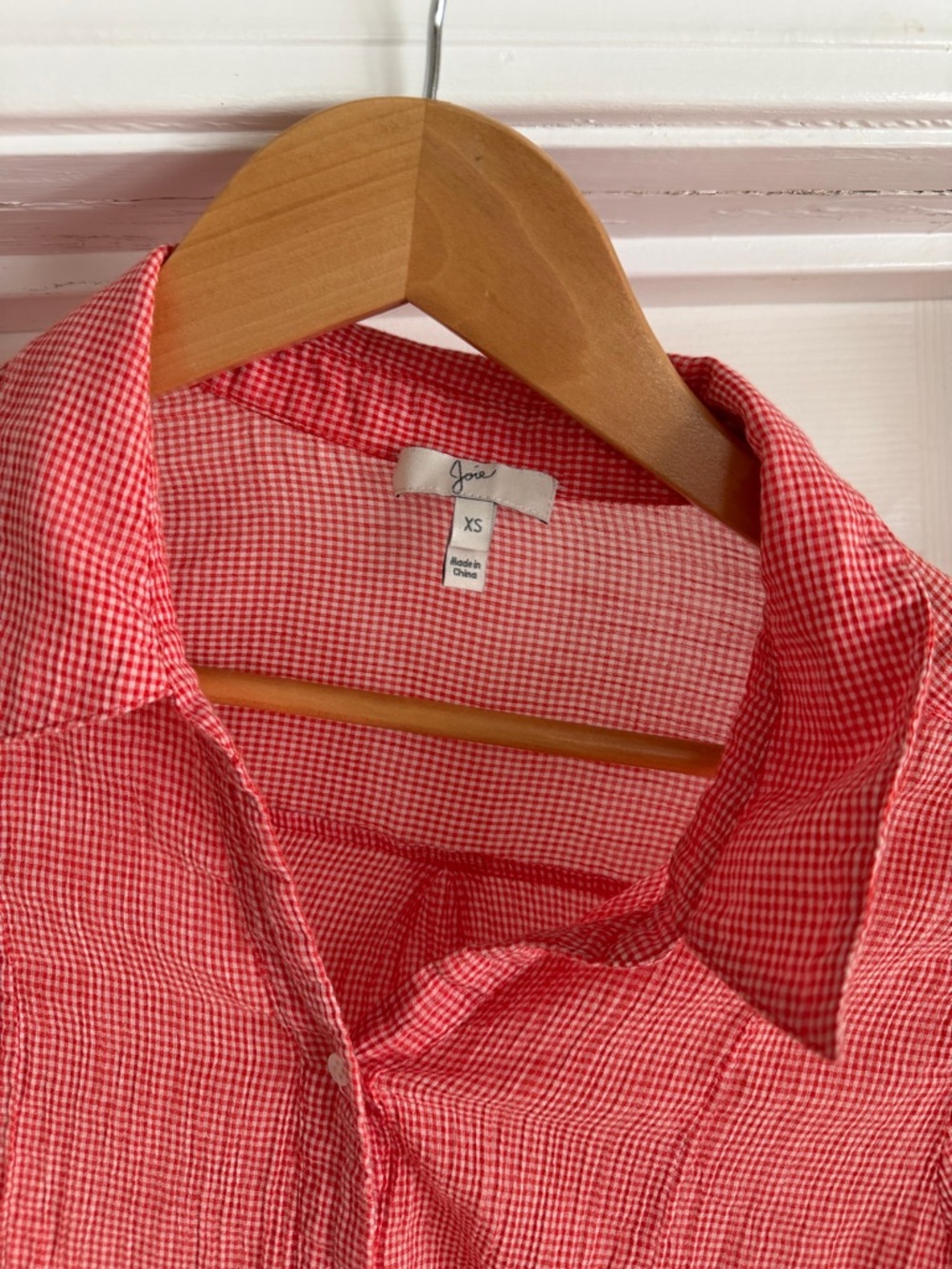 Joie red gingham top - Picture 3 of 5